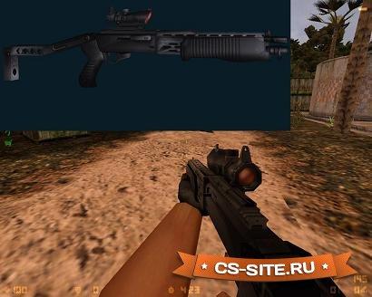 Модель XM1014 с прицелом для CS 1.6