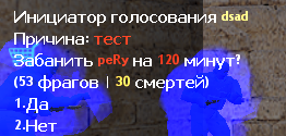 Плагин «Voteban 3.0 (RUS)» для CS 1.6