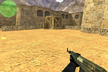 Модель AK-47 «Синий ламинат» для CS 1.6