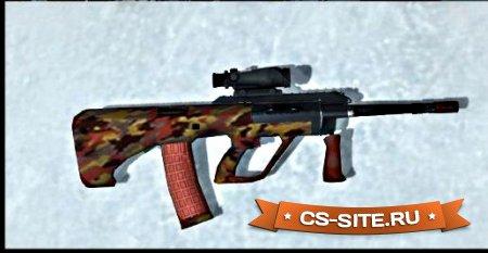 Модель AUG «Red Camo» для CS 1.6