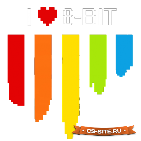 Логотип «Я люблю 8 бит» для CS 1.6