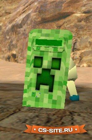Модель щита «Minecraft крипер» для CS 1.6