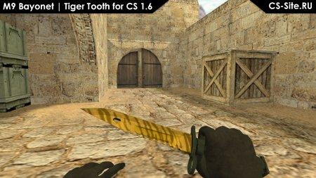 Модель ножа «Штык-нож M9 | Зуб тигра» для CS 1.6