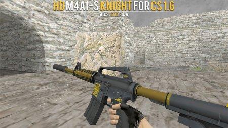 Модель HD M4A1-S «Рыцарь» с анимацией осмотра для CS 1.6