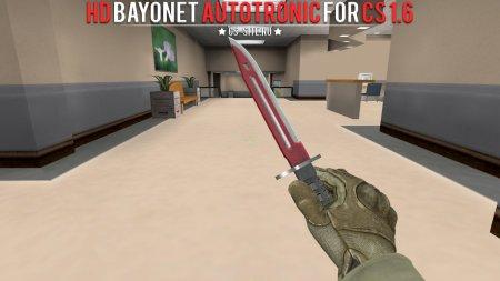 Модель ножа «Bayonet | Autotronic» с анимацией осмотра для CS 1.6
