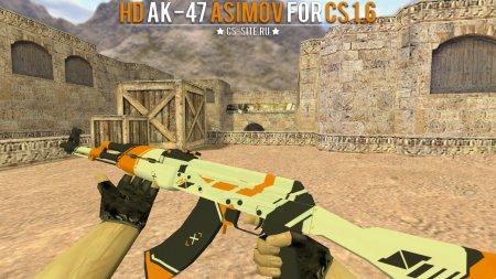Модель HD AK-47 «Азимов» с анимацией осмотра для CS 1.6