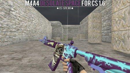 Модель M4A4 «Desolate Space» с анимацией осмотра для CS 1.6