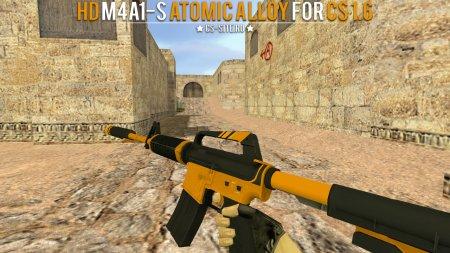 Модель HD M4A1-S «Atomic Alloy» с анимацией осмотра для CS 1.6