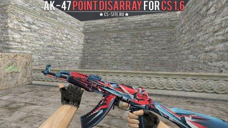 Модель AK-47 «Буйство красок» с анимацией осмотра для CS 1.6