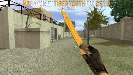 Модель ножа HD «Bayonet | Зуб тигра» для CS 1.6