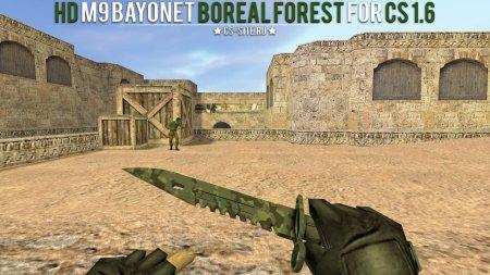 Модель ножа HD «M9 Bayonet | Boreal Forest» для CS 1.6