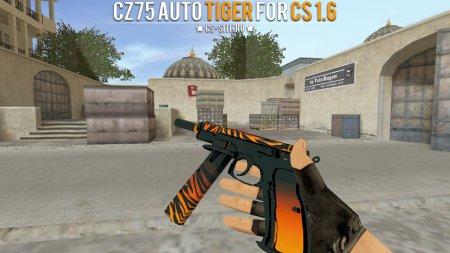 Модель CZ75-Auto «Тигр» с анимацией осмотра для CS 1.6