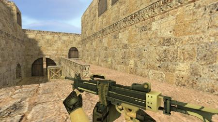 Модель HD Negev «Пустынная атака» с анимацией осмотра для CS 1.6