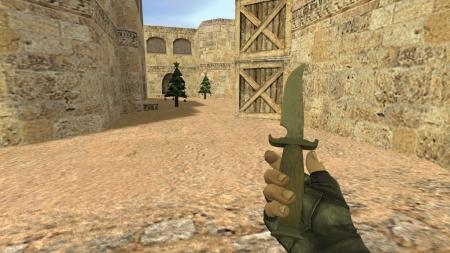 Стандартный нож T из CS:GO с анимацией осмотра для CS 1.6