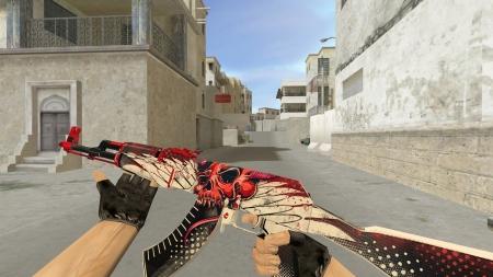 Модель HD AK-47 «The Jackal» с анимацией осмотра для CS 1.6