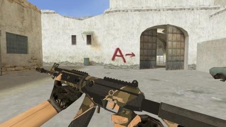 Модель HD Galil «Black Sand» с анимацией осмотра для CS 1.6
