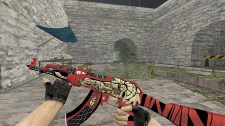 Модель HD AK-47 «Anubis» с анимацией осмотра для CS 1.6