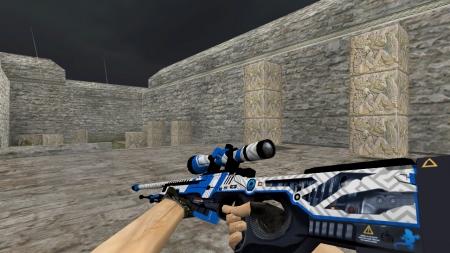 Модель HD AWP «Railgun» с анимацией осмотра для CS 1.6