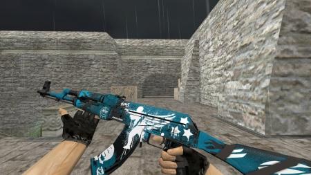 Модель HD AK-47 «Graphics Light» с анимацией осмотра для CS 1.6