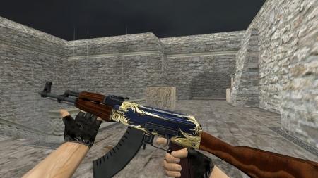 Модель HD AK-47 «Боец» с анимацией осмотра для CS 1.6