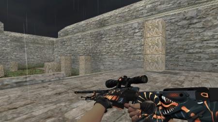 Модель HD AWP «Meres» с анимацией осмотра для CS 1.6