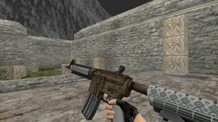 Модель HD M4A4 «Royal Paladin» с анимацией осмотра для CS 1.6