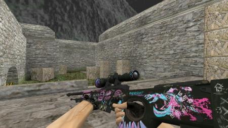 Модель HD AWP «Fever Dream» с анимацией осмотра для CS 1.6