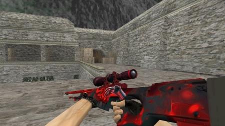 Модель HD AWP «Touch of Hell» с анимацией осмотра для CS 1.6