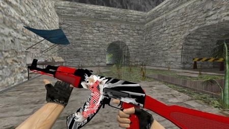 Модель HD AK-47 «893 Collection» с анимацией осмотра для CS 1.6