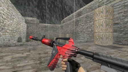 Модель HD M4A1-S «Starladder» с анимацией осмотра для CS 1.6