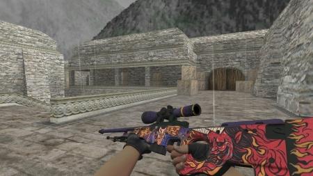 Модель HD AWP «Oni Taiji» с анимацией осмотра для CS 1.6