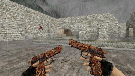 Модель HD Dual Elites «DeadWood» с анимацией осмотра для CS 1.6