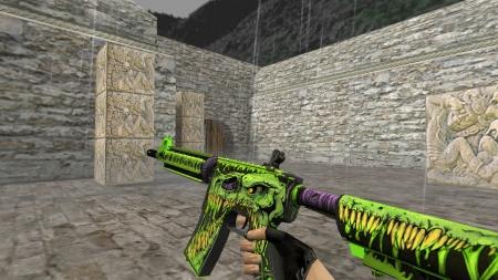 Модель HD M4A4 «Toxicator» с анимацией осмотра для CS 1.6