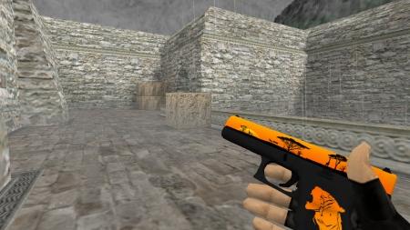 Модель HD Glock «Safari» с анимацией осмотра для CS 1.6