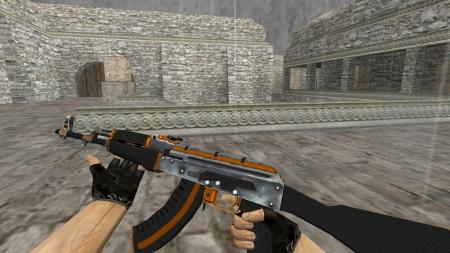 Модель HD AK-47 «Carbon Edition» с анимацией осмотра для CS 1.6