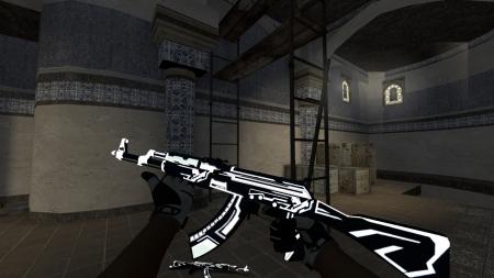 Модель AK-47 «Alien Matrix White» для CSS