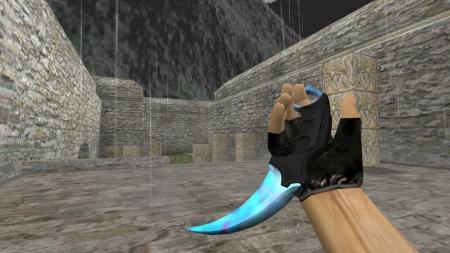 Модель ножа HD «Karambit | Case Hardened (Blue Gem)» для CS 1.6