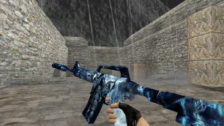 Модель HD M4A1-S «Dark Knight» с анимацией осмотра для CS 1.6