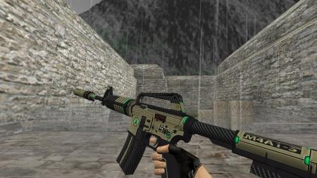 Модель HD M4A1-S «Cyber (Reworked)» для CS 1.6