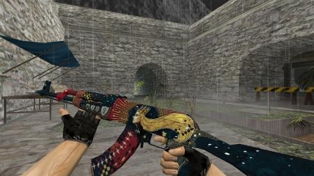 Модель HD AK-47 «The Empress» с анимацией осмотра для CS 1.6