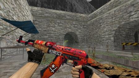 Модель HD AK-47 «Ringleader» с анимацией осмотра для CS 1.6