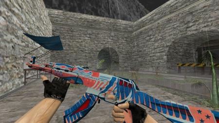 Модель HD AK-47 «Wayfarer 80» с анимацией осмотра для CS 1.6