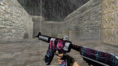 Модель HD M4A4 «Neo-Noir» с анимацией осмотра для CS 1.6