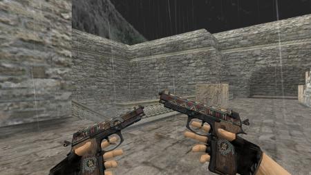 Модель HD Dual Berettas «Tribal Sky» для CS 1.6