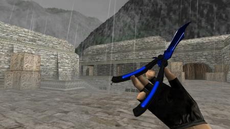 Модель ножа HD «Butterfly Knife | Doppler Sapphire» для CS 1.6