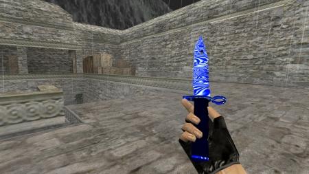 Модель ножа HD «M9 Bayonet | Damascus Steel Blue» для CS 1.6