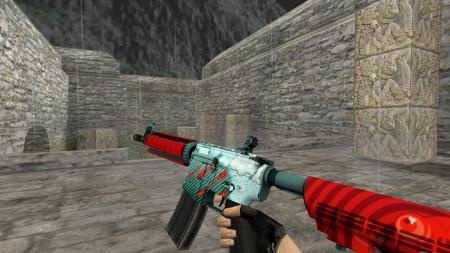 Модель HD M4A4 «Bullet Rain» для CS 1.6