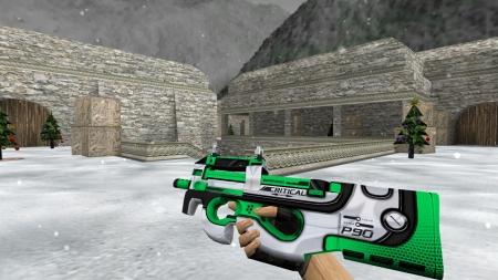 Модель HD P90 «Critical» с анимацией осмотра для CS 1.6