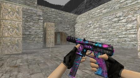 Модель HD Tec-9 «Fever Dream» с анимацией осмотра для CS 1.6