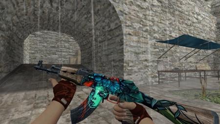 Модель HD AK-47 «Cursed Ivy» для CS 1.6
